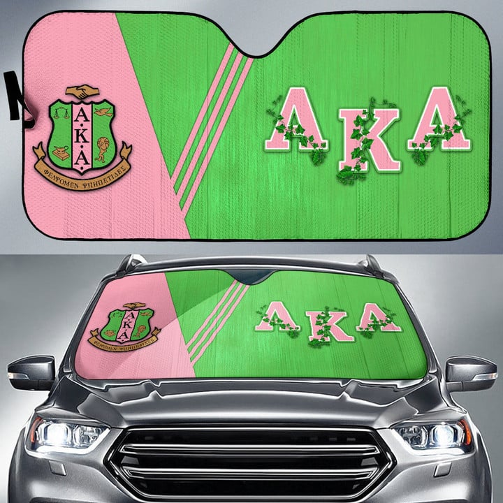 Alpha Kappa Alpha Car Sun Shade Sorority Car Accessories Custom For Fans AA22081804