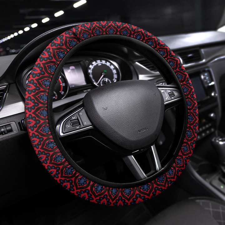 Abstract Pattern Steering Wheel Cover Native American Car Accessories Custom For Fans AT22081807