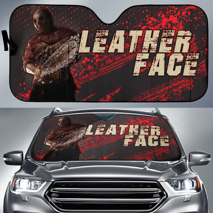 Leatherface Car Sun Shade Horror Movie Car Accessories Custom For Fans AT22082304