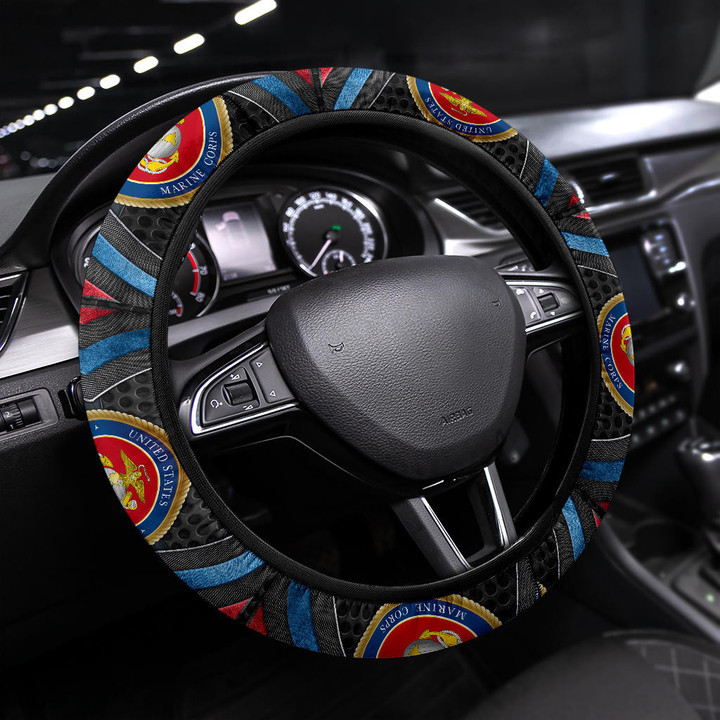 United States Marine Corps Steering Wheel Cover Armed Forces Car Accessories Custom For Fans AT22083103