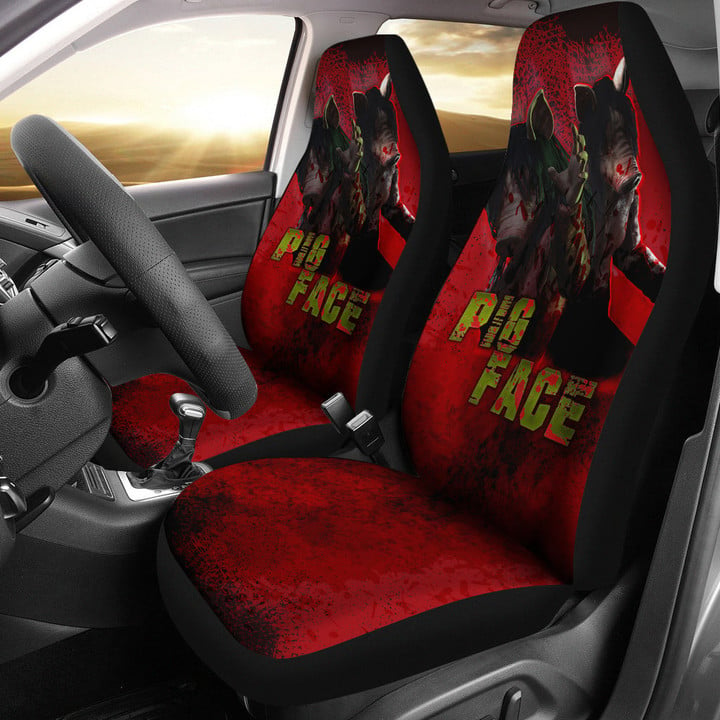 Leatherface Car Seat Covers Horror Movie Car Accessories Custom For Fans AT22082304