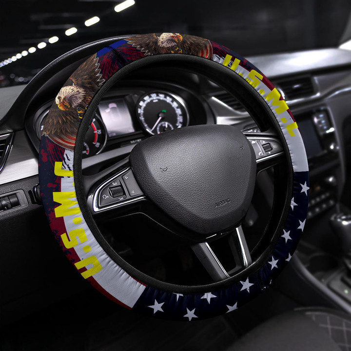 United States Marine Corps Steering Wheel Cover Armed Forces Car Accessories Custom For Fans AT22083104