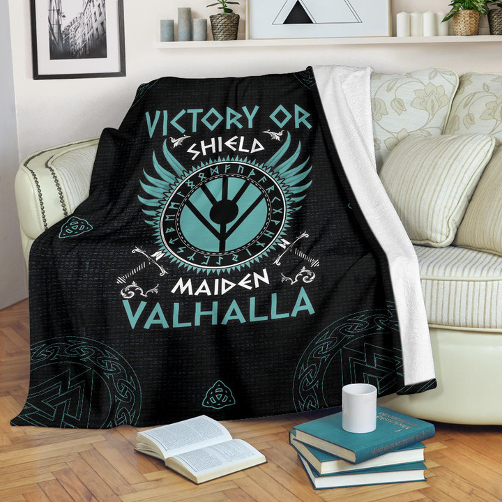 Shield-maiden Fleece Blanket Viking Female Warrior Home Decor Custom For Fans AA22082903