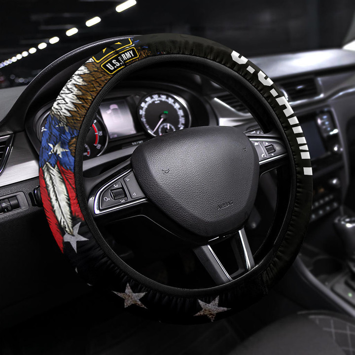US Army Steering Wheel Cover Armed Forces Car Accessories Custom For Fans AA22083102