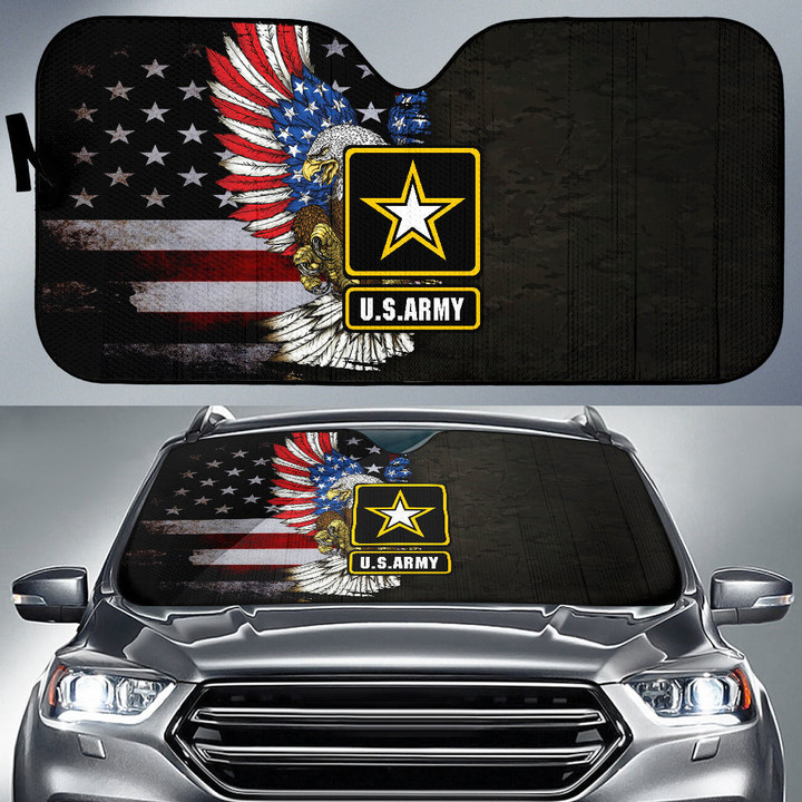 US Army Car Sun Shade Armed Forces Car Accessories Custom For Fans AA22083102