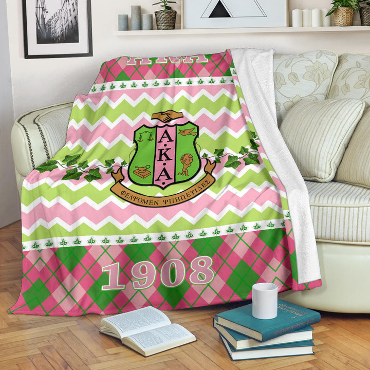 Alpha Kappa Alpha Fleece Blanket Sorority Home Decor