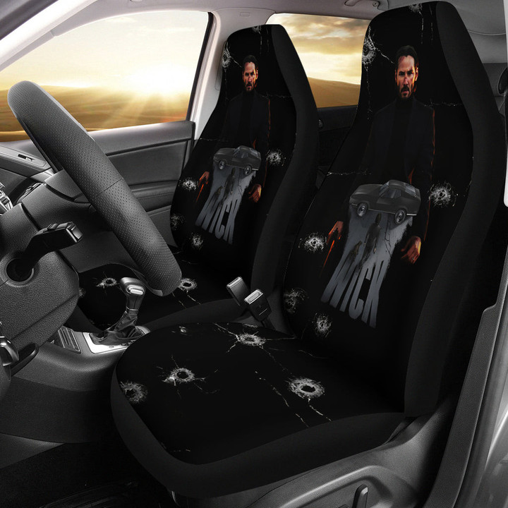 John Wick Car Seat Covers Movie Car Accessories Custom For Fans AA22082603