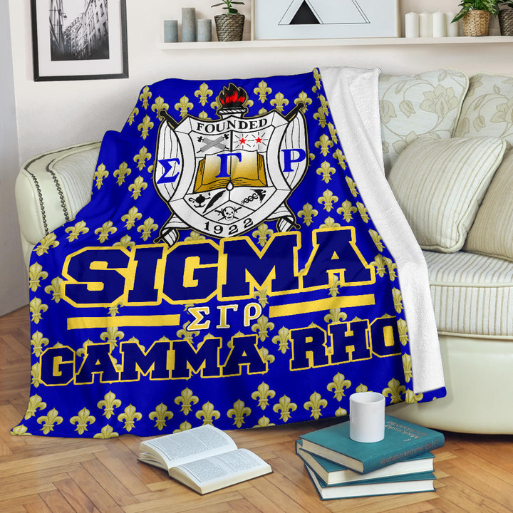 Sigma Gamma Rho Fleece Blanket Sorority Home Decor Custom For Fans AT22082402
