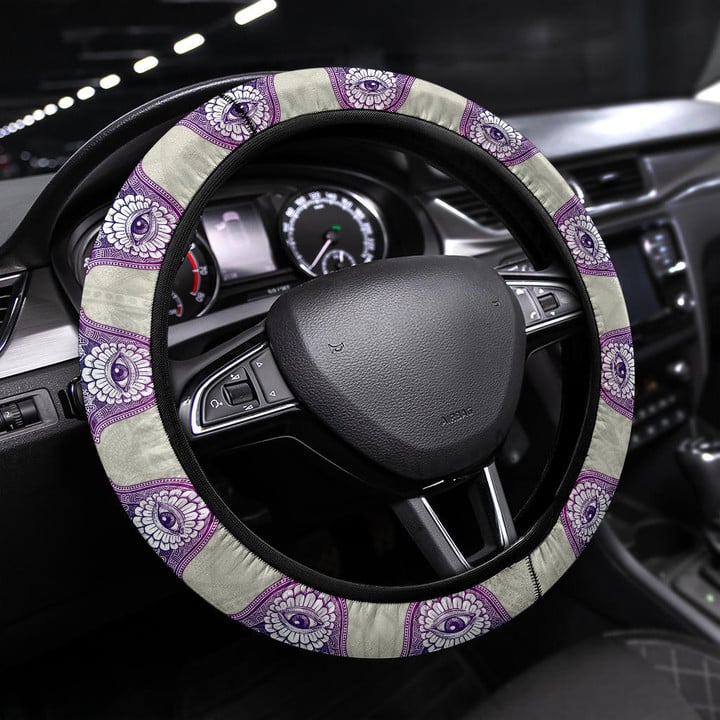 Yoga Mandala Steering Wheel Cover Hobby Car Accessories Custom For Fans AA22091204