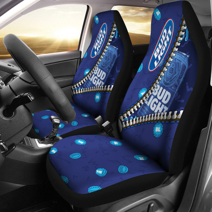 Bud Light Drinks Car Seat Covers Beer Car Accessories Custom For Fans AA22091601