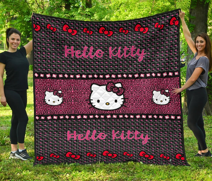 Hello Kitty Premium Quilt Blanket Cartoon Home Decor Custom For Fans AA22090602