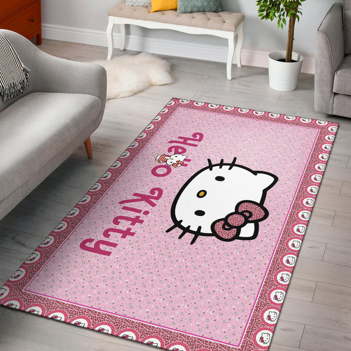 Hello Kitty Area Rug Cartoon Home Decor Custom For Fans AA22090603