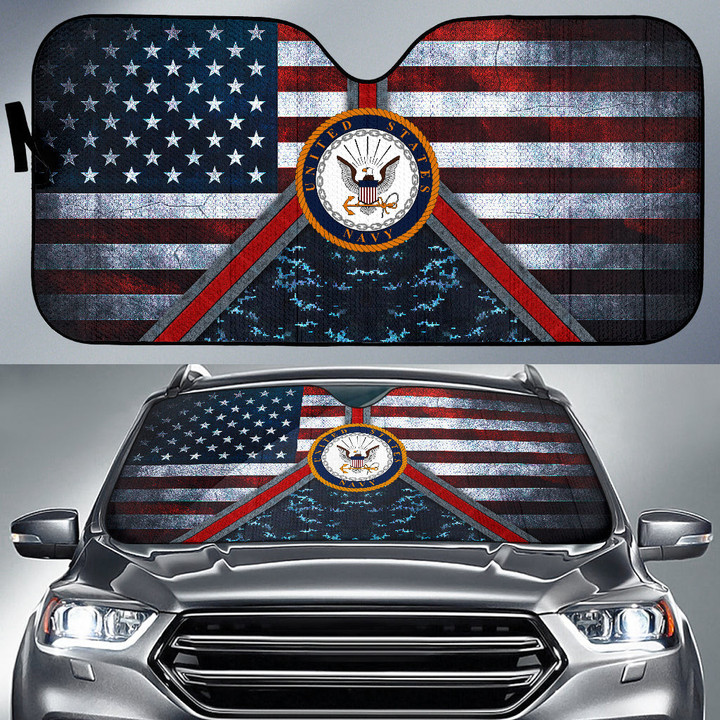 United States Navy Car Sun Shade US Armed Forces Car Accessories Custom For Fans AA22090902