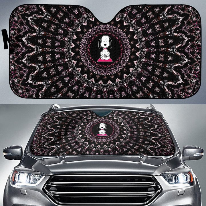 Snoopy Mandala Car Sun Shade Cartoon Car Accessories Custom For Fans AA22090703