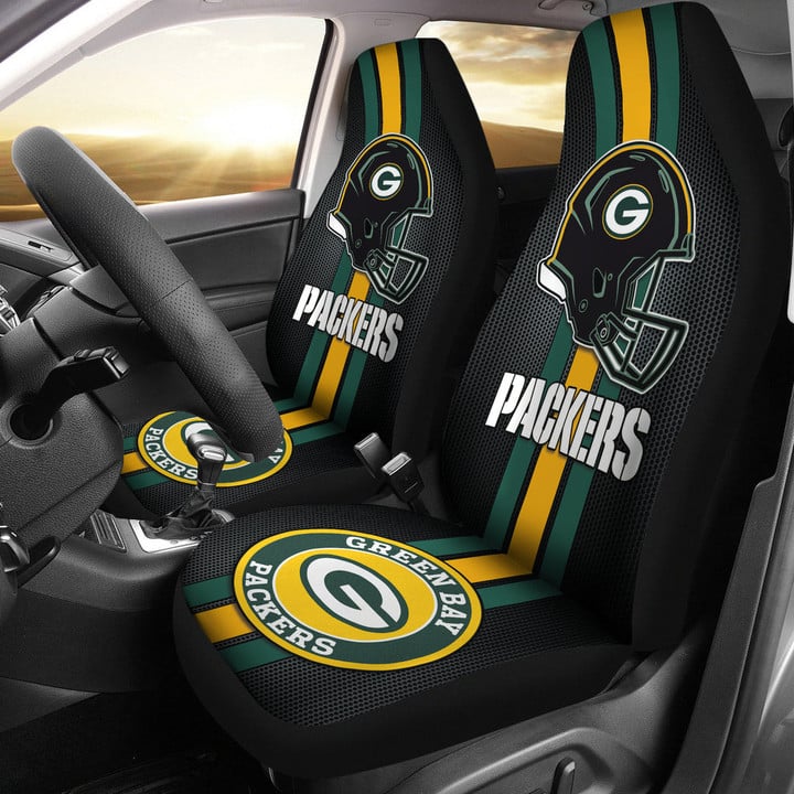 Green Bay Packers Car Seat Covers American Football Logo Helmet Car Accessories DRC220810-04
