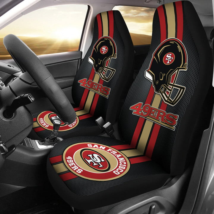 San Francisco 49ers Car Seat Covers American Football Logo Helmet Car Accessories DRC220810-05