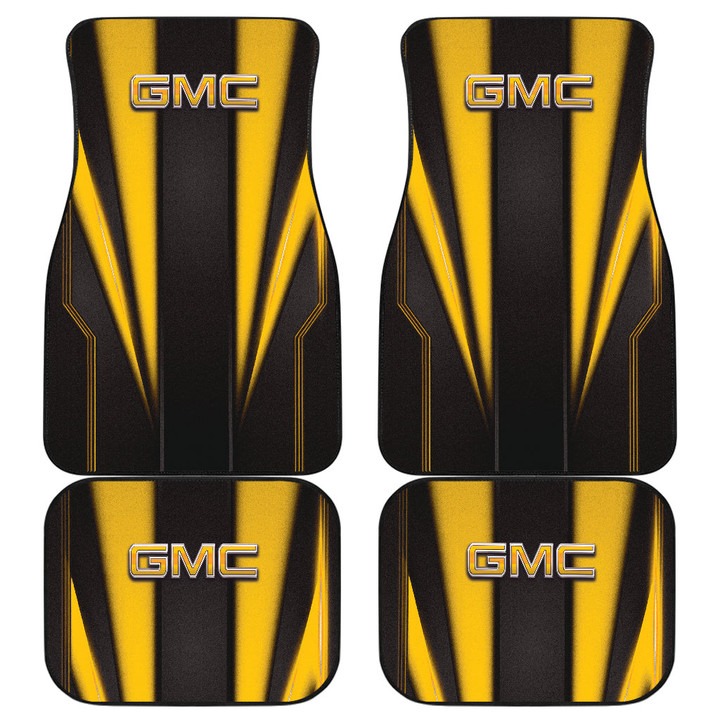 GMC Yellow Logo Car Floor Mats Metal Abstract Car Accessories Ph220913-017