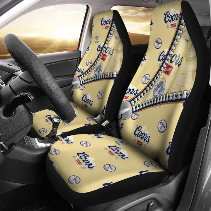 Coors Banquet Drinks Car Seat Covers Beer Car Accessories Custom For Fans AA22092301