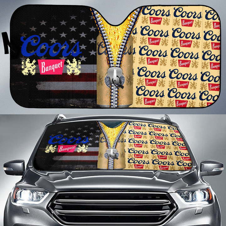 Coors Banquet Drinks Car Sun Shade Beer Car Accessories Custom For Fans AA22092302