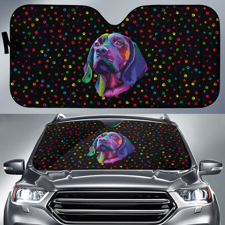 Corloful Dog Painting Car Sun Shade Pet Animal Car Accessories Custom For Fans AA22091904