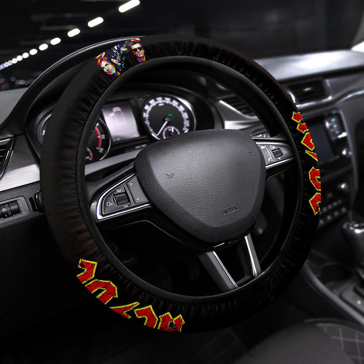 AC DC Steering Wheel Cover Music Rock Band Car Accessories Custom For Fans AA22100504