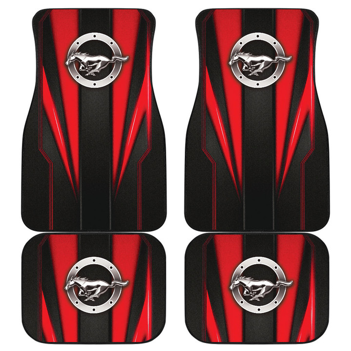 Mustang Red Logo Car Floor Mats Metal Abstract Car Accessories Ph220913-06a