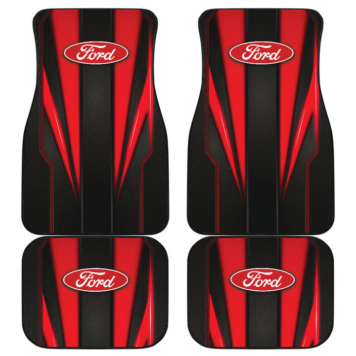 Ford Red Logo Car Floor Mats Metal Abstract Car Accessories Ph220913-21a