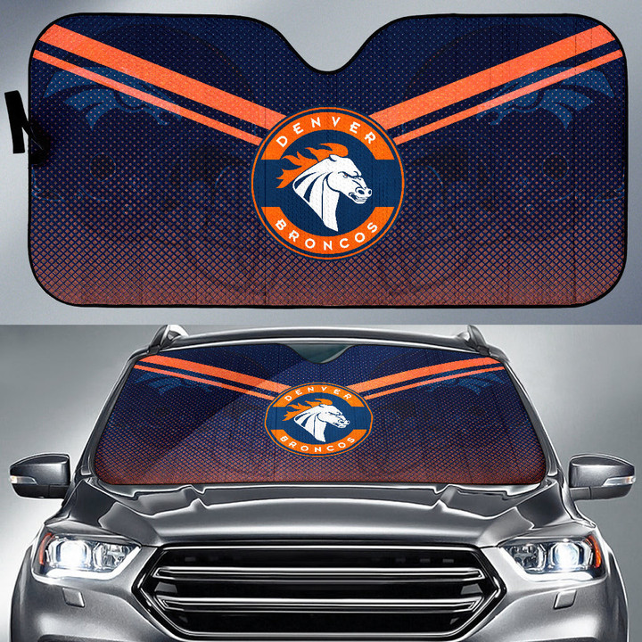 Denver Broncos Car Sun Shade NFL Car Accessories Custom For Fans AA22102704