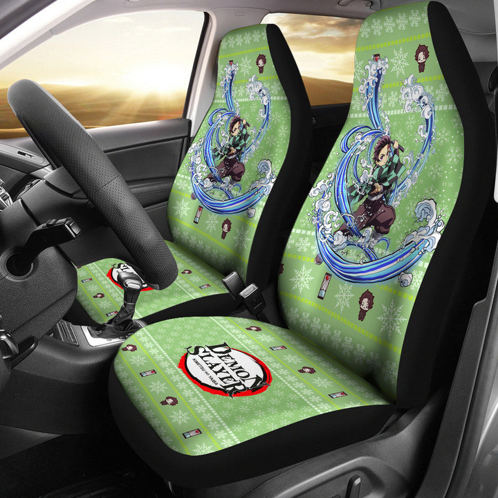 Tanjiro Kamado Demon Slayer Car Seat Covers Anime Car Accessories Custom For Fans AA22103103