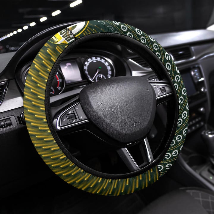 Green Bay Packers Steering Wheel Cover NFL Car Accessories Custom For Fans AA22102404
