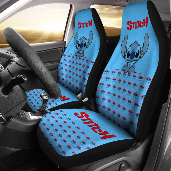 Stitch Car Seat Covers Cartoon Car Accessories Custom For Fans AA22102802