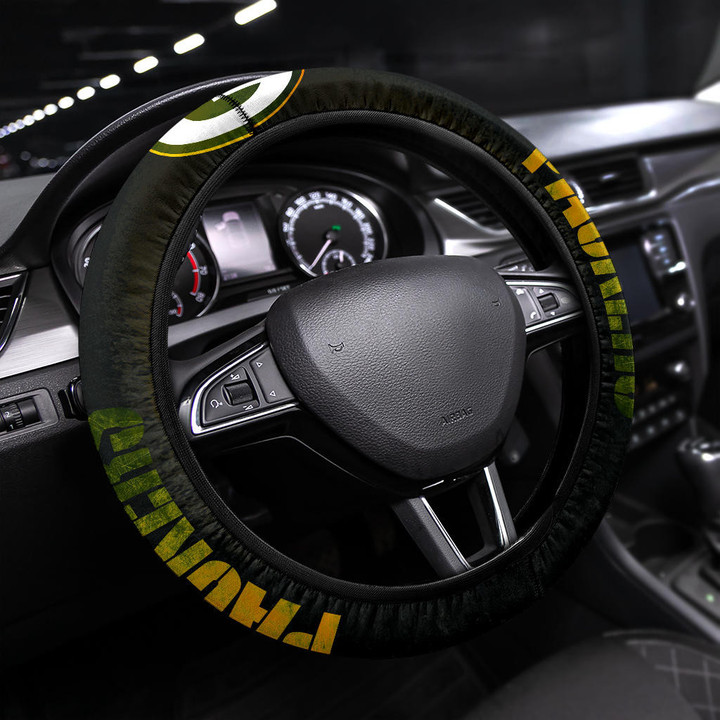 Green Bay Packers Steering Wheel Cover NFL Car Accessories Custom For Fans AA22102402