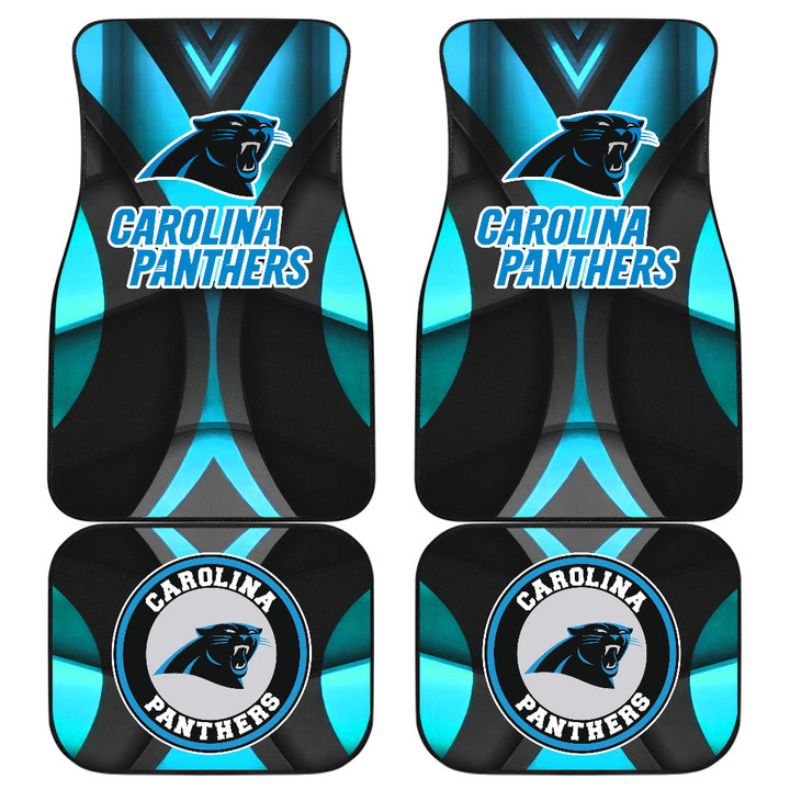 Carolina Panthers American Football Club Skull Car Floor Mats NFL Car Accessories Custom For Fans AA22111107