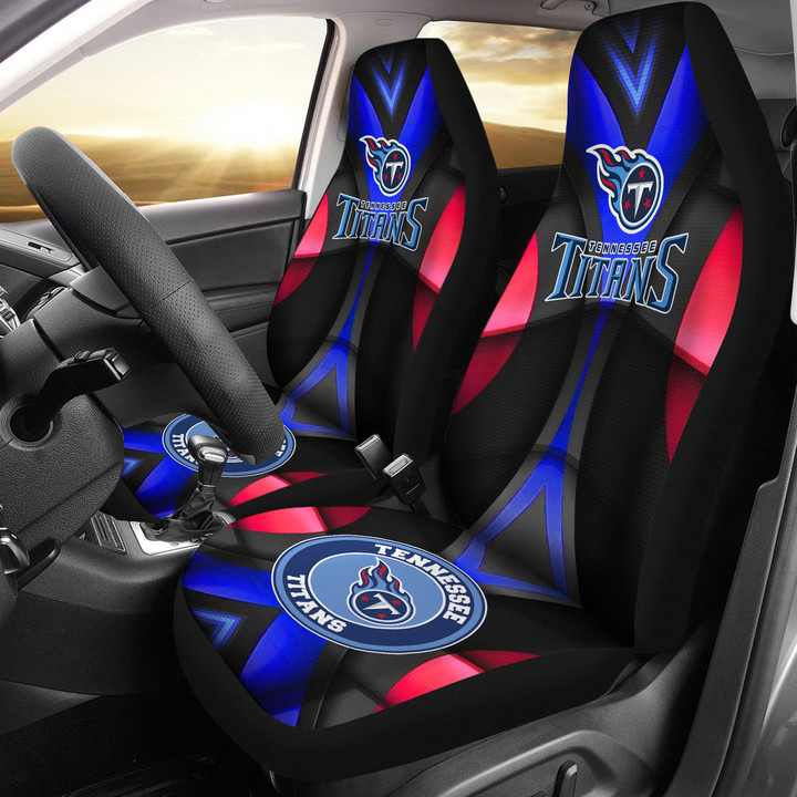 Tennessee Titans American Football Club Skull Car Seat Covers NFL Car Accessories Custom For Fans AA22111119