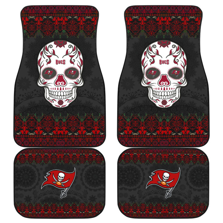 Tampa Bay Buccaneers American Football Club Skull Car Floor Mats NFL Car Accessories Custom For Fans AA22111712