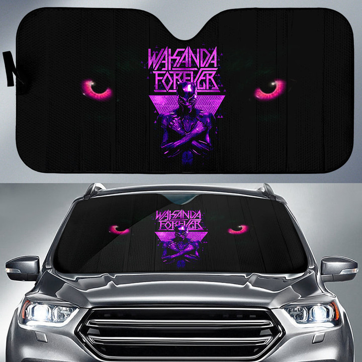 Black Panther Wakanda Forever Car Sun Shade Movie Car Accessories Custom For Fans AA22111802