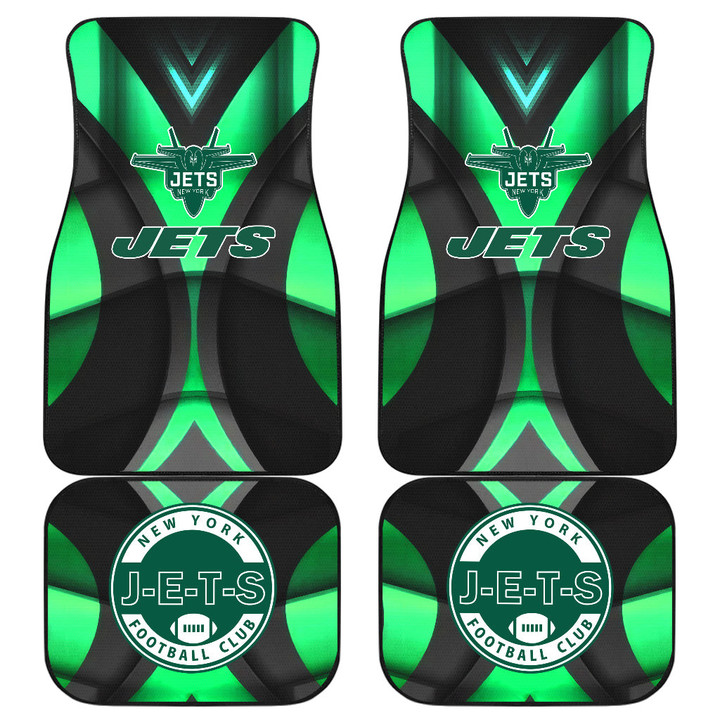 New York Jets American Football Club Skull Car Floor Mats NFL Car Accessories Custom For Fans AA22111113
