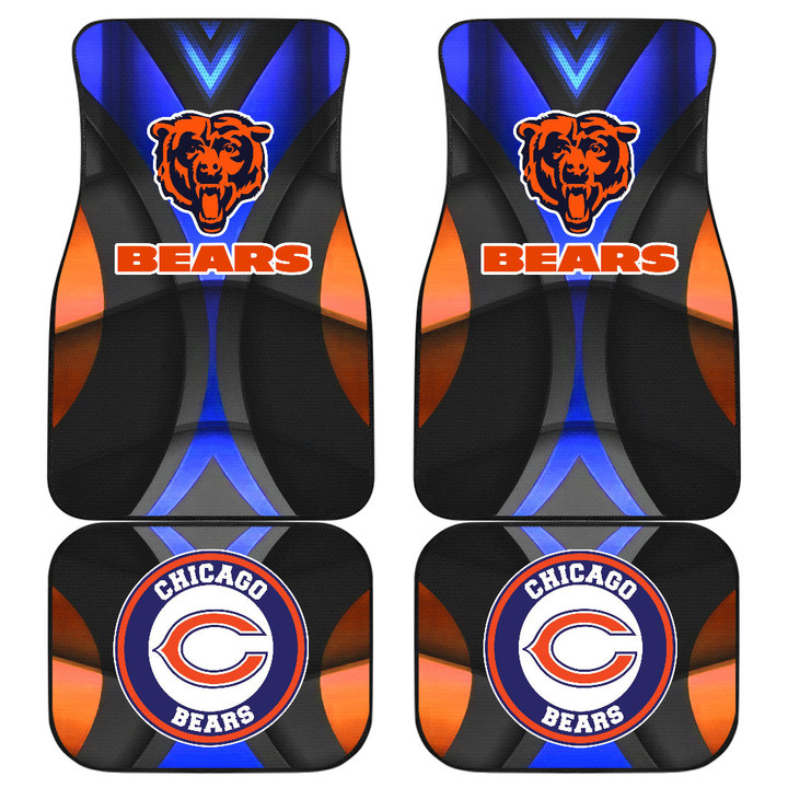 Chicago Bears American Football Club Skull Car Floor Mats NFL Car Accessories Custom For Fans AA22111108