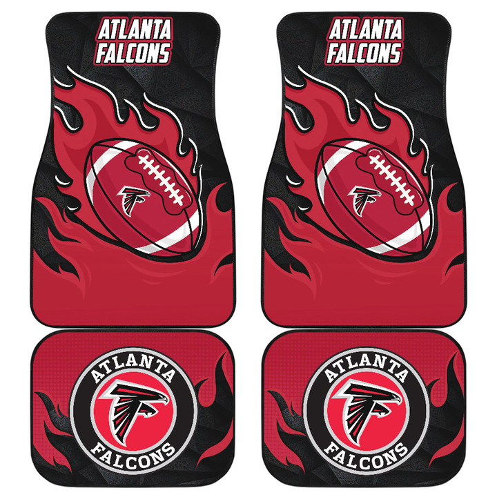 Atlanta Falcons Car Floor Mats Fire Ball Flying NFL Sport Custom For Fan Ph221121-02