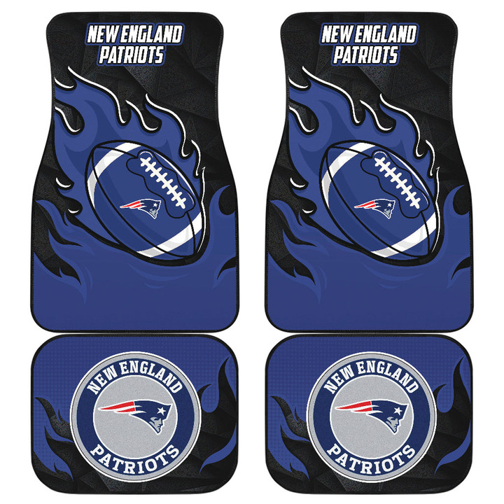 New England Patriots Car Floor Mats Fire Ball Flying NFL Sport Custom For Fan Ph221121-20