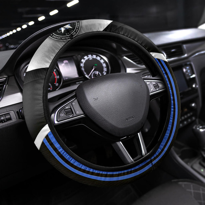 United States Space Force Steering Wheel Cover NFL Car Accessories Custom For Fans AA22112302