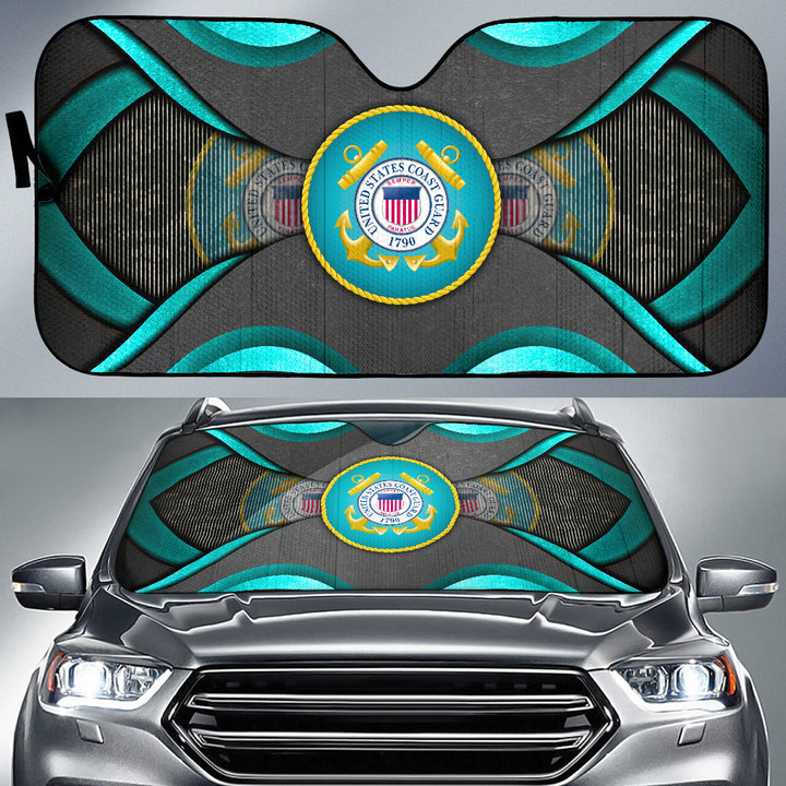 United States Coast Guard Car Sun Shade US Armed Forces Car Accessories Custom For Fans AA22112104
