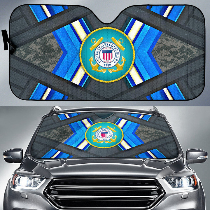 United States Coast Guard Car Sun Shade US Armed Forces Car Accessories Custom For Fans AA22112103