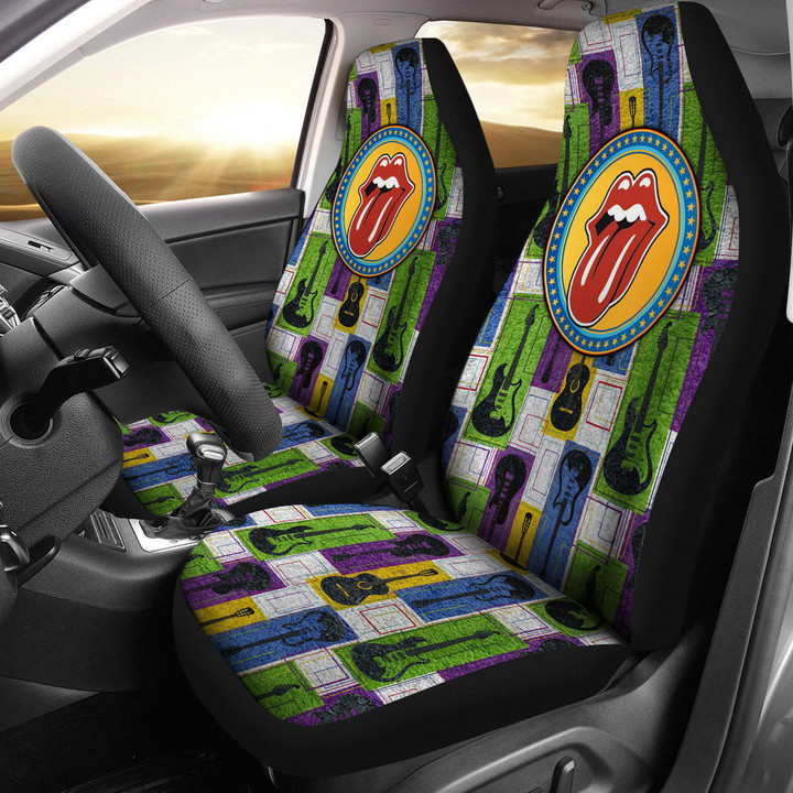 The Rolling Stones Rock And Roll Band Car Seat Covers Music Band Car Accessories Custom For Fans AA22120304