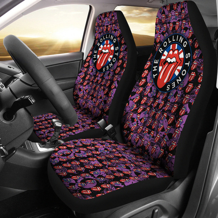 The Rolling Stones Rock And Roll Band Car Seat Covers Music Band Car Accessories Custom For Fans AA22120301
