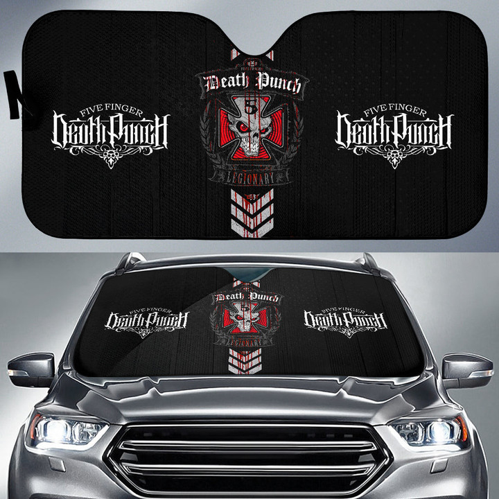 Five Finger Death Punch FFDP Heavy Metal Band Car Sun Shade Music Band Car Accessories Custom For Fans AA22120902