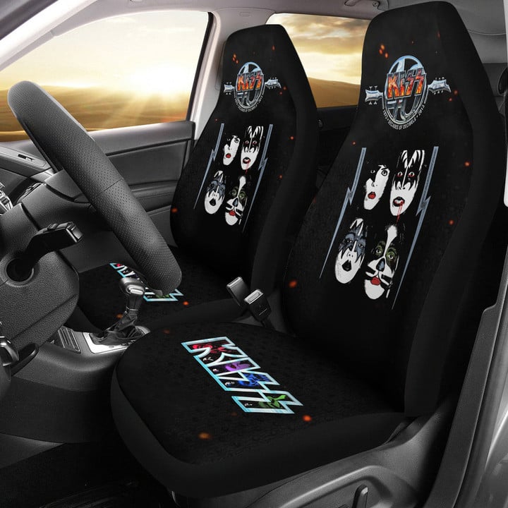 Kiss Rock Band Car Seat Covers Music Band Car Accessories Custom For Fans AA22120801