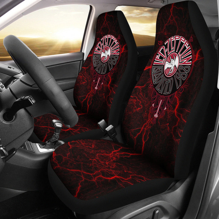 Led Zeppelin Rock Band Car Seat Covers Music Band Car Accessories Custom For Fans AA22120602