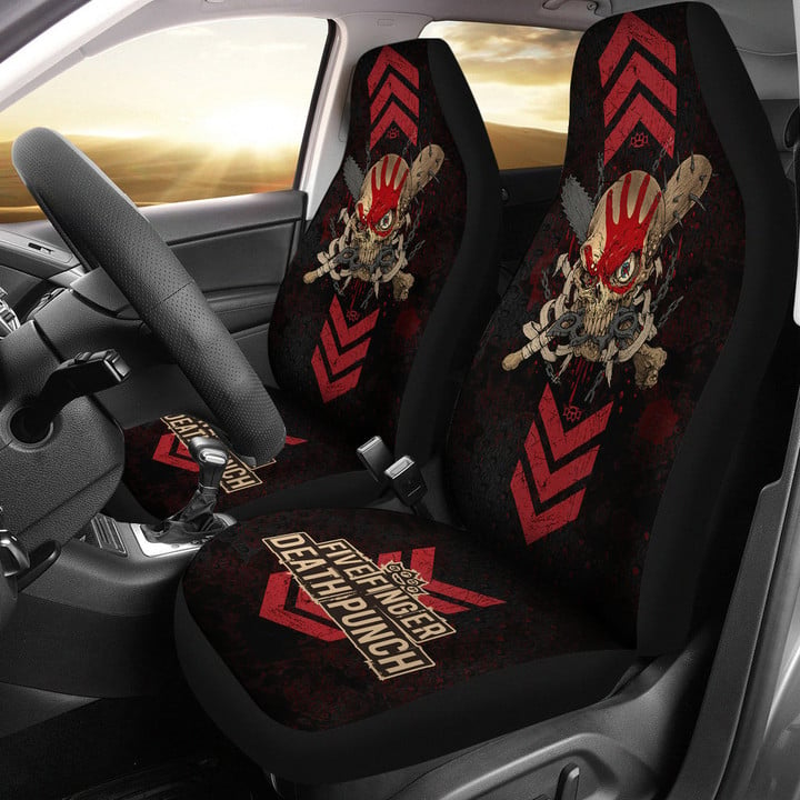 Five Finger Death Punch FFDP Heavy Metal Band Car Seat Covers Music Band Car Accessories Custom For Fans AA22120904