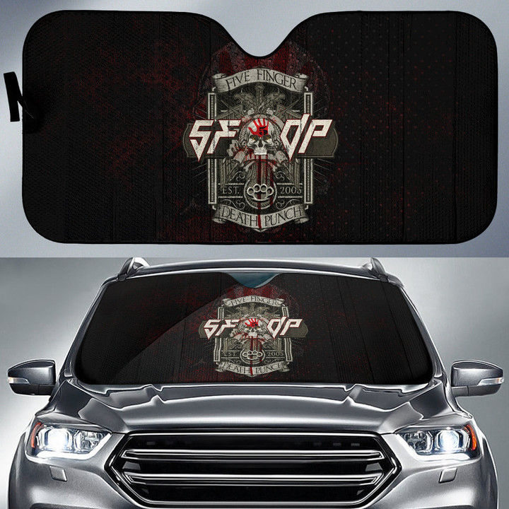 Five Finger Death Punch FFDP Heavy Metal Band Car Sun Shade Music Band Car Accessories Custom For Fans AA22120903